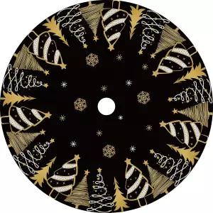 미드나잇 및 메탈릭 트리 매트 반짝이는 프로스트 플레이크 베이스 파티 시즌을 위한 크리스마스 레지던스