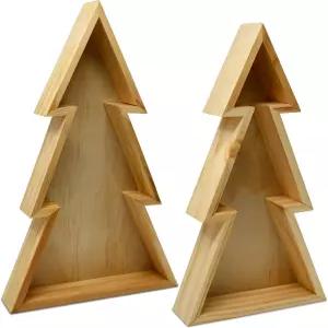 선물 부티크 나무 크리스마스 트리 트레이 - 홀리데이 파티 간식 애피타이저 및 축제 테이블 디스플레이를