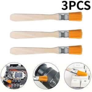 PC 노트북 카메라 용 3pcs 정전기 방지 먼지 브러쉬 다기능 키보드 컴퓨터 청소 코너 간격 떨이