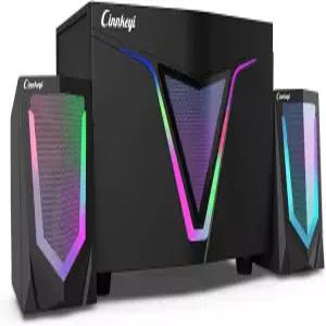 서브우퍼가 장착된 Cinnkeyi 2.1 USB 구동 컴퓨터 스피커 서브우퍼-듀얼 4.7인치 중급 풀레인지 위성이 PC