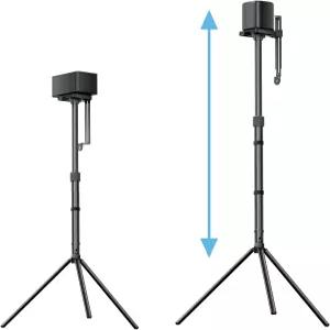 ULTIMEA 2팩 범용 높이 조절 스피커 스탠드 3KG 용량의 블랙 플로어 위성 62cm에서 확장 가능 스테디 310