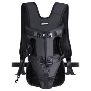 펫보너스 반려동물 앞견 백팩 조절 가능한 중간 크기의 소형견을 위한 이지핏 강아지 가슴 하이킹 자전거 타기에 핸즈프리 블랙