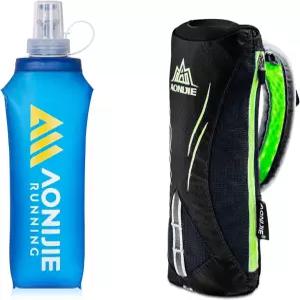 달리기용 게일라 휴대용 물병 핸드 스트랩 수분 팩이 있는 17온스 그립 스포츠 소프트 플라스크