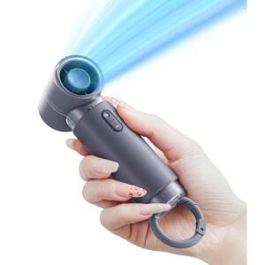 WSKEN 미니 휴대용 선풍기 - 소형 포켓 강력 터보 선풍기 개인 충전식 배터리 작동 USB 충전기, 여성 / 남성 / 직장 / 야외, 그레이를 위한 5가지 속도의 여름 여행 필수품 선물