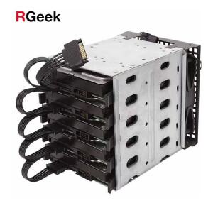 RGEEK Sata 15PIN Molex 4PIN M/F 전원 분배기 1 ~ 5 ATA 어댑터 케이블 검정색 하드 드라이브 HDD PC 서버