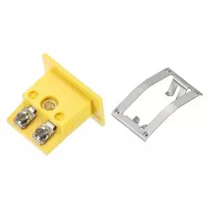 열전대 와이어 커넥터용 MECCANIXITY 미니 K형 패널 마운트 여성용 소켓 220°C 428°F 남성 플러그 옐로우