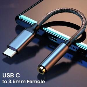 타입 C to Aux 오디오 동글 어댑터 USB 3.5mm 여성용 헤드폰 잭 삼성 호환 갤럭시 호환 아이패드 호환 프