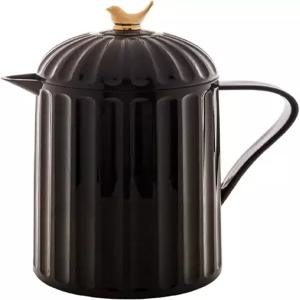 WOLFF - 버드 써멀 커피 카라페 뜨겁거나 차가운 음료 플라스틱 외장 및 유리 단열 안감 플라스크 디스펜서