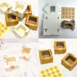 크래프트 종이상자 끈 스티커 세트 10개입 흰색 RWFGP5LT13