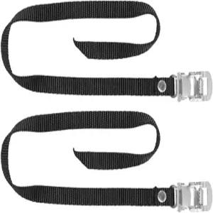 실내 자전거 및 도로 액세서리를 위한 WHAMVOX 유니버설 조절 페달 스트랩 1쌍 알루미늄 합금 발 안정화