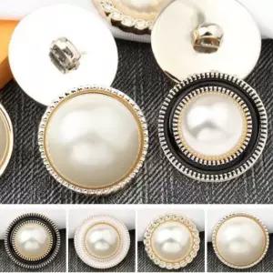 4종 고급 진주 단추 정장 의류 단추 21mm 진주단추 코트단추 가디건단추 스러운단추 옷단추 의류부자재