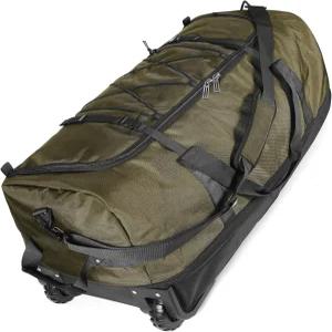 Vrtisa 110L 140L 32인치로 확장 가능한 접이식 옥스포드 소프트 사이드 롤링 더플백 2개의 튼튼한 바퀴