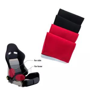 2개 세트 자동차 레이싱 JDM 시트 커버 보호 튜닝 좌우 측면 패드 쿠션 버킷 로고 포함 스타일링용