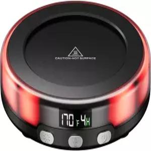 책상용 가이아탑 커피 머그 워머 3가지 온도 설정 2-9시간 타이머 컬러 로맨틱 분위기 조명 모드 스타킹