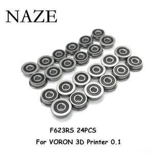 NAZE 10PCS F623-2RS 베어링 V0/V0.1 3x10x4mm ABEC-7 플랜지 소형 F623 RS 볼 Voron 3D 프린터