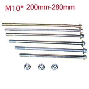 바이크 오토바이 전기 자전거 스쿠터 ATV용 금속 스터드 하드웨어  휠 액슬 볼트  M10 x 200mm