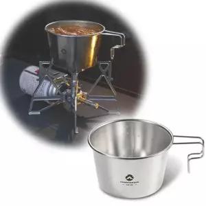 대형 휴대용 시에라 캠핑 손잡이 스텐 컵 등산 머그잔