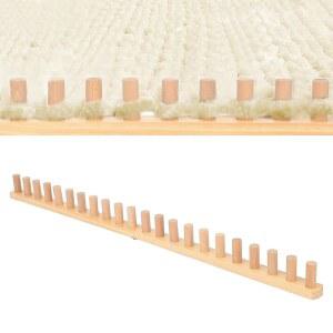 WYJRIES 48인치 청키 실 담요 직조기, 나무 페그 프레임 니트 맞춤 뜨개질 생일 선물로 완벽한 담요용 초대형 직조기