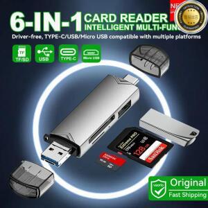 6in 1 OTG 다기능 USB 3.0 카드 리더기 U 디스크 TYPE-CUSBTFSD 플래시 드라이브 메모리 어댑터 휴대폰 노