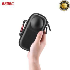 Insta360 X5X4 카메라 용 BRDRC 미니 운반 케이스 PU나일론 보관 가방 Carabiner가있는 야외 사진 보호 쉘