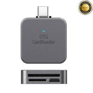 SD TF 카드 리더기 휴대용 외장 아이폰 마이크로 C 타입 태블릿용 데이터 변환기 2 인 1