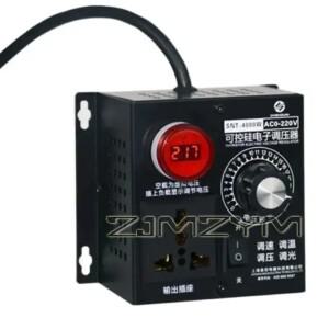 220V AC 모터 속도 레귤레이터 4KW 조정 가능 SCR 전압 전동 팬 컨트롤러 스위치 온도 조절기 디밍