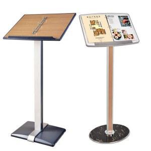 스탠드형 전시대 메뉴판 안내판 전시 넘기기 받침대 진열대 공시 메뉴 거치대