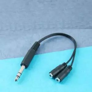 coms 스테레오 젠더 y형 6.5m3.5fx2 20cm 스테레오케이블