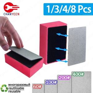 교체 가능 다이아몬드 핸드 폴리싱 패드 타일 유리 연마 그라인딩 블록 스톤 대리석 세라믹 샌딩 디스크 셔