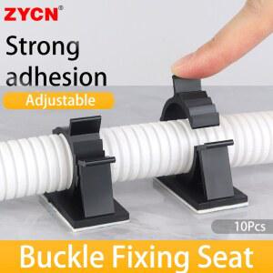 10pcs 케이블 주최자 클립 조정 가능한 마운트 자체 접착 와이어 클램프 홀더 자동차 PC TV 충전 와인 더에 대 한 코드 관리