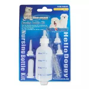 반려동물 초유 분유 젖병 젖꼭지 젖병솔 세트 식기 X2 애견젖병 젖병세트 헬로도기젖병