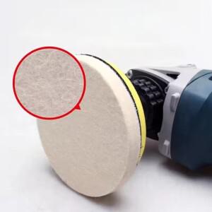 연마 패드 울 펠트 75mm 100mm 125mm 휠 M10 M14 유리 스테인리스 스틸 광택 수리 도구 스크래치 제거