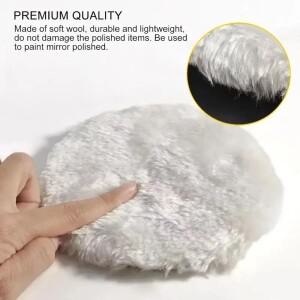 M10 드릴 어댑터(125mm)가 있는 광택 패드  울 버핑 자동차 8개 팩  전문가용