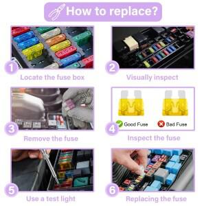 100개 자동차 퓨즈 소형 미니 블레이드 2A AMP 모음 보관함