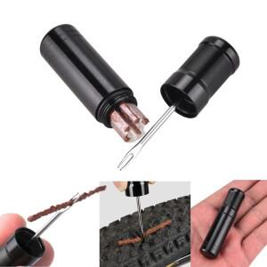 고무 스트립이있는 자전거 튜브리스 타이어 수리 도구 MTB 펑크 베이컨 스트립 및 삽입 키트