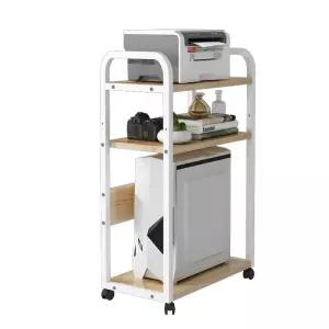 컴퓨터 본체 받침대 호두색 이동식 데스크탑받침