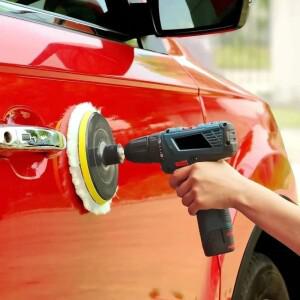 125mm 양모 광택 패드 8개 팩 자동차 드릴용 전문가용 M10 어댑터 포함