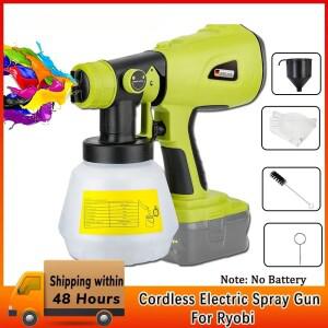 Ryobi 18V 배터리용 무선 전기 스프레이건 3 가지 패턴 핸드헬드 800ml 고출력 페인트 분무기