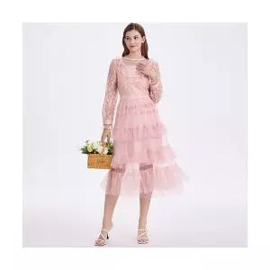 엘럽 여자 쉬폰 스커트 망사 레이스 로맨틱 언니 케이크 원템1