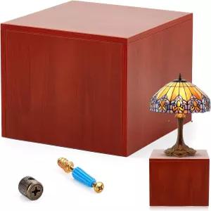 라탄뷰 나무 큐브 디스플레이 받침대 스탠드 15 x 12 인치 조각 라이저 기둥 갤러리 스토어 홈 웨딩 파티