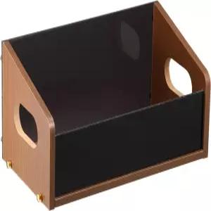 비닐 레코드 보관함 빈티지 나무 상자 홀더 사다리꼴 앨범 데스크탑