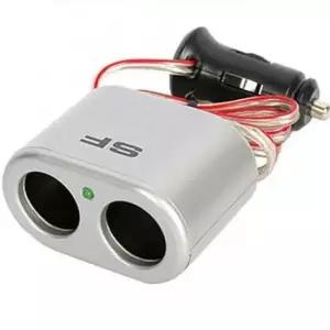 [CAR] 멀티포트 자동차 차량용 2구 실버 충전 시거잭 소켓