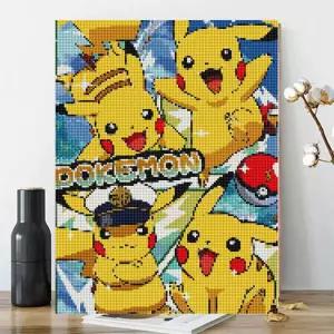 포켓몬 보석십자수 선물 공예 캔버스 비즈 제작 장식 만들기 어린이 DIY