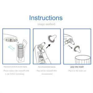 브라운 써모스캔 사용을 위한 A80IEar 온도계 교체 렌즈 필터 프로브 커버 40개