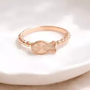 14k 시그니처 컷팅ⅰ물고기 반지