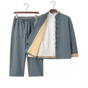 창파오 치파오 중국전통의상 남성용 세트 중국