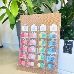 [반려] 폼폼 빗살핀 강아지 20개 머리핀 세트 반려견 똑딱이