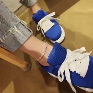 S5031 여성 콤비 컷팅 도톰 발찌 데일리 은발찌 실버925 심플발찌