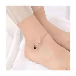 심플한 티타늄장식 서클모양 발찌