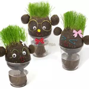 식물관찰 잔디인형 꾸미기키트 5인용 체험학습 화분심기 엄마표미술놀이 과학준비물